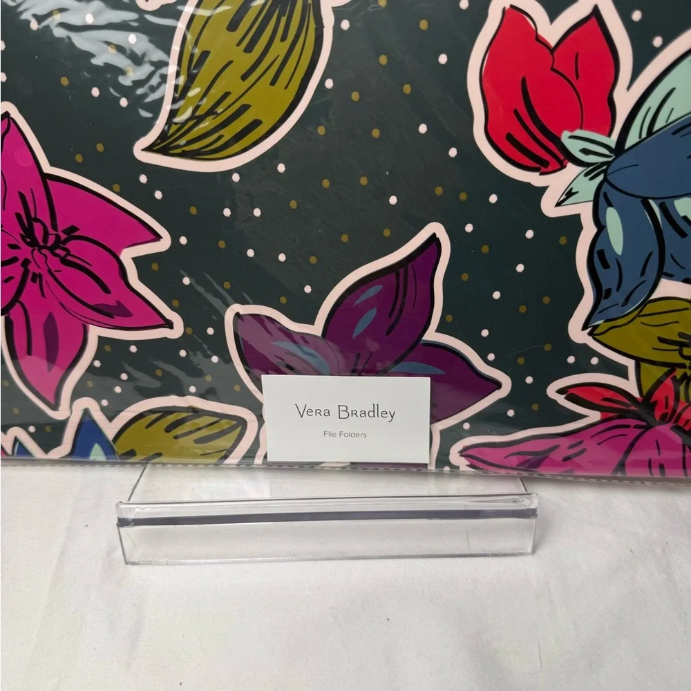 NWT Vera Bradley Falling Flowers File Folders Retired Pattern
